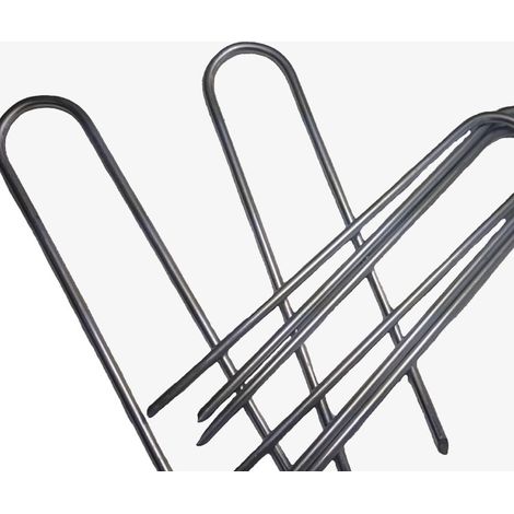 Direct Filet – Lot de 50 piquets de fixation en acier galvanisé pour tuyau d'irrigation – Hauteur 19cm – Écartement 3.3cm pour fixation optimale