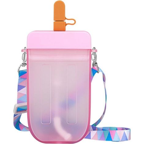 Gourde mignonne étanche gobelet glacé en plastique avec cordon pour adultes enfants (1/5)