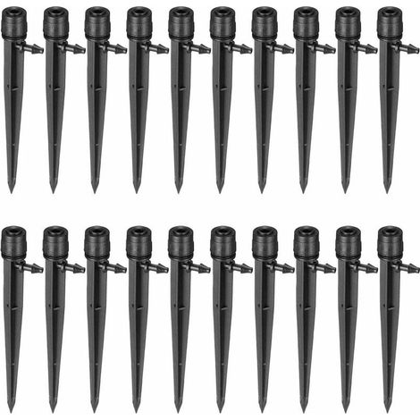 Goutteurs d'irrigation, Automatique de Micro Arroseurs Irrigation 360° Réglable, Connecteur pour Tuyau de 4mm/7mm, pour Jardin, 20 Pièces-LIAIKI