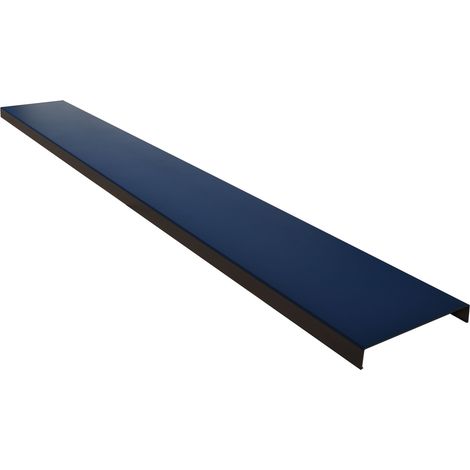 Couvertine aluminium extrudé plat à coller 2,5mm 27x210cm noir 9005 sablé (1/4)