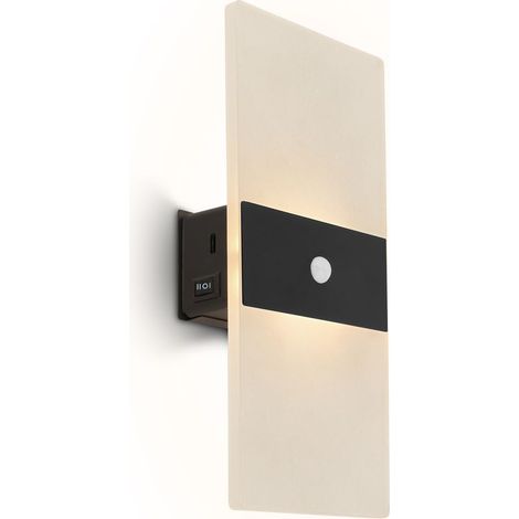 LED Wandleuchte Wandlampe ohne Stromanschluss Bewegungsmelder Akku ohne Bohren