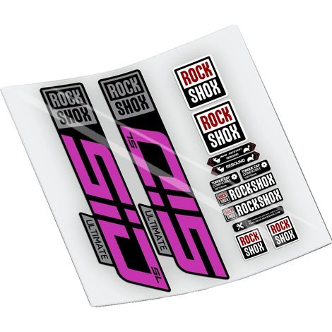 Pegatinas de vinilo resistente, diseño personalizable, color fucsia. (1/2)