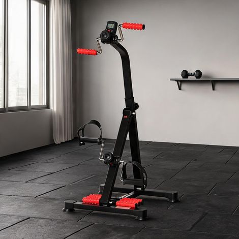 Vélo de rééducation bras et jambes acier hauteur et largeur noir (1/5)