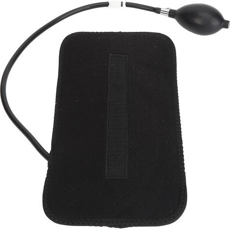 Coussin de soutien lombaire gonflable, design ergonomique, avec pompe, pour voiture, chaise de bureau ou avion. (1/5)
