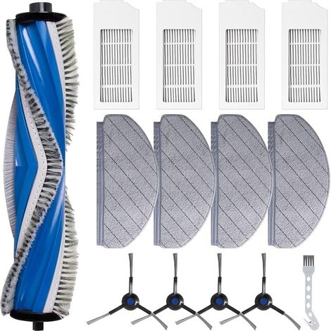 Kit accessoires pour aspirateur robot ECOVACS DEEBOT N20 / N20 Plus / N20 Pro Plus, 1 brosse principale, 4 filtres HEPA, 4 Chiffo (1/4)
