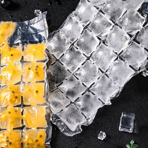 Pains de glace jetables créatifs, bacs à glaçons en plastique auto-scellants, sacs de conservation des aliments, glaçons, fabrication de glace en été, pains de glace remplis d'eau (1/5)