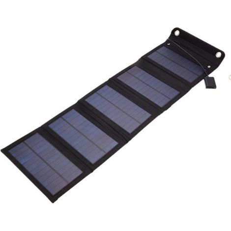 HONORNIC – Faltbare Solarpanel-Tasche (15 W/5 V), flexibles, faltbares Solarladepanel für Mobiltelefone, geeignet für Camping (1/5)