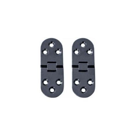 Pair Lot de 10 charnières de table pliantes, charnières de porte d'armoire pliantes plates, charnière de porte d'armoire en alliage de zinc, charnières de porte à bords arrondis, pour table de cuisine (1/4)