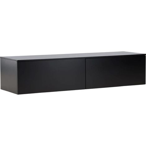 Meuble TV Design "Frihamn" 160cm Noir (1/5)