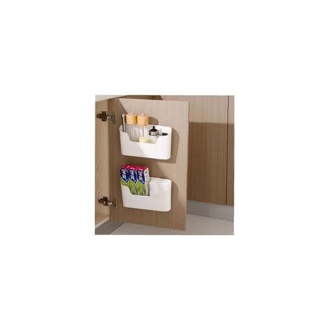 2 pièces Armoires de Cuisine Porte Boîte de Rangement,Adhésive Boîte de Rangement Murale,Armoire/Salle de Bains/Réfrigérateur Boîte D'organisation Pour Articles Divers (1/5)