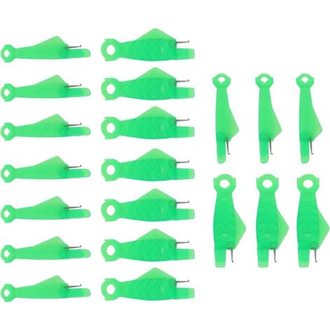 20 Pcs Enfile Aiguille Machine a Coudre, Passe Fil Couture en Forme de Poisson, Accessoires Couture Mercerie, Aiguille Machine a Coudre, Epingle Couture, 10 Vert Petit et 10 Vert Grand (1/5)