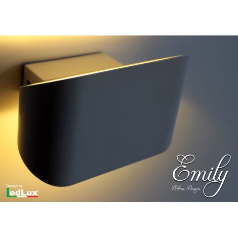 Applique Led Da Parete Modello Emily Italian Design Moderna 6W Bianco Caldo (1/3)