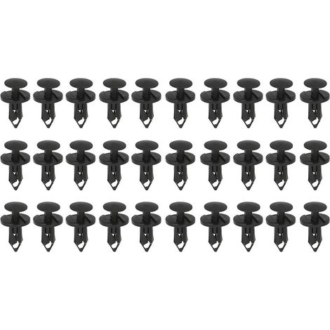 30 Attaches Pare-chocs Nylon Rivets Clips 8mm Universels Auto Fixations