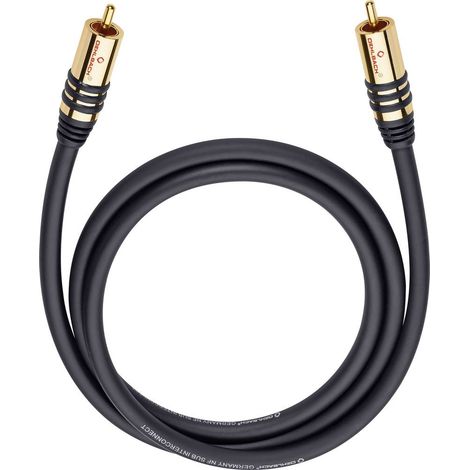 Câble audio Oehlbach 21538 [1x Cinch-RCA mâle - 1x Cinch-RCA mâle] 8.00 m noir contacts dorés (1/2)