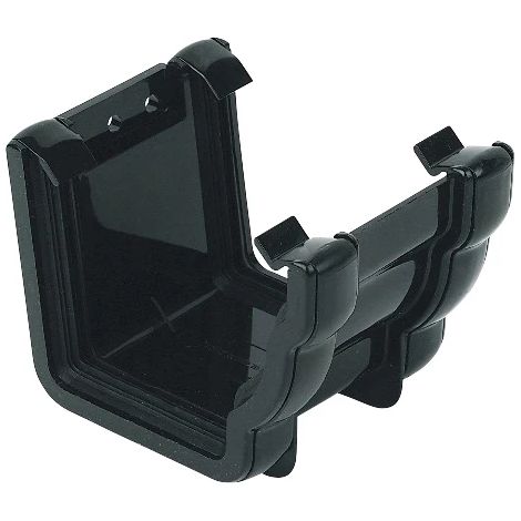 FloPlast Niagara Ogee Gutter Union Bracket - Black uPVC