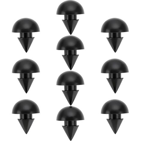 10 Pcs Black High-Temp Resistant Rubber Bump Stops - Gas Stove Top Range Grate Feet, Fits 4.5mm Diameter, Suitable for Motorhome Cookers (1/5)