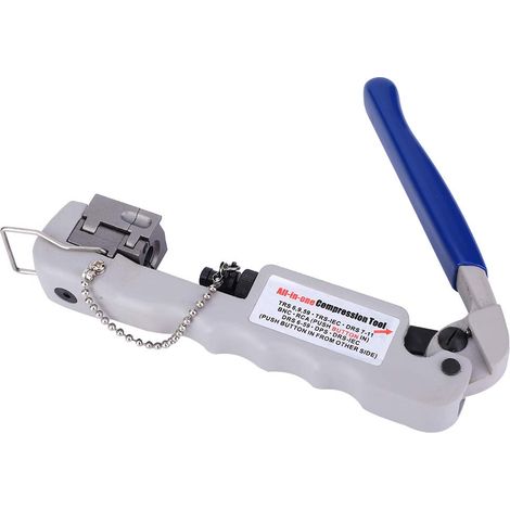 Pince à Sertir pour Câble Coaxial, Outil de Sertissage Coaxial, Outil de Sertissage de Câble, de Compression, Pince à Sertir, Bornes Multifonctions en Acier pour Connecteurs BNC, F (1/5)