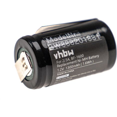 vhbw Batterie compatible avec Panasonic ER398, ER201 rasoir tondeuse électrique (1300mAh, 1,2V, NiMH)