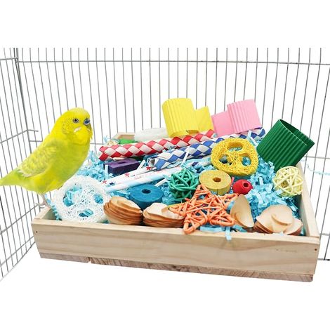 Wooden Bird Forage Box - Chew (1/4)