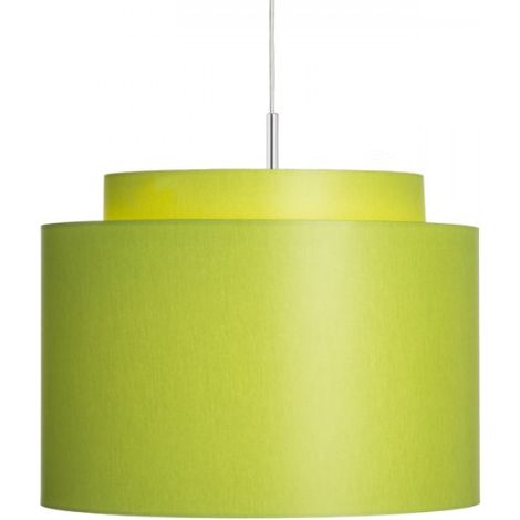 Abat-jour DOUBLE 40/30 Abat-jour chintz lime/PVC blanc max. 23W