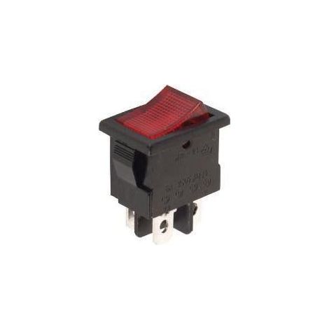 INTERRUPTEUR DE PUISSANCE A BASCULE 3A-250V SPST ON-OFF - AVEC TEMOIN NEON ROUGE VELLEMAN R1944A (1/2)