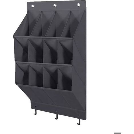 Organisateur de chaussures à suspendre sur la porte, organisateur de chaussures à suspendre pour placard avec 12 grandes poch Label