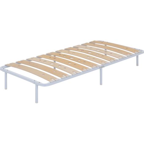 Somier Austen IF17 80x200cm con Lamas de Madera de Abedul Amortiguadas, Estructura Metálica Blanca, Altura de 23cm con Espacio de Almacenaje Inferior (1/5)