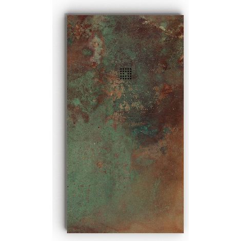 VAROBATH - Receveur de douche 3D 80x120 - Modèle OXIDUR effet ciment (1/5)