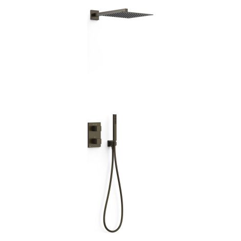 Kit douche robinet thermostatique encastré Therm-box à 2 voies Noir Bronze - TRES 00635004KMB (1/2)