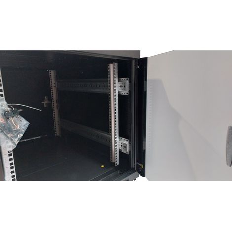 Armadi rack Link ARMADIO RACK 19" 12 UNITA' (A)700X (L)600 X PROFONDITA' 800 MM. COLORE NERO PORTA VETRO
