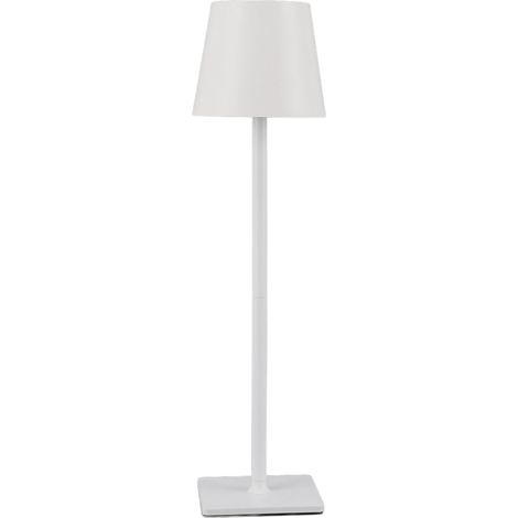 Lampe de table sans fil, 3 couleurs, intensité variable, batterie 2000 mAh, LED rechargeable, style minimaliste, blanche, idéale pour la chambre ou le salon. (1/5)