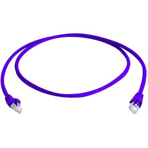 Câble de raccordement réseau informatique RJ45 Telegärtner 100008301 CAT 6a S/FTP lilas 2.00 m (1/2)