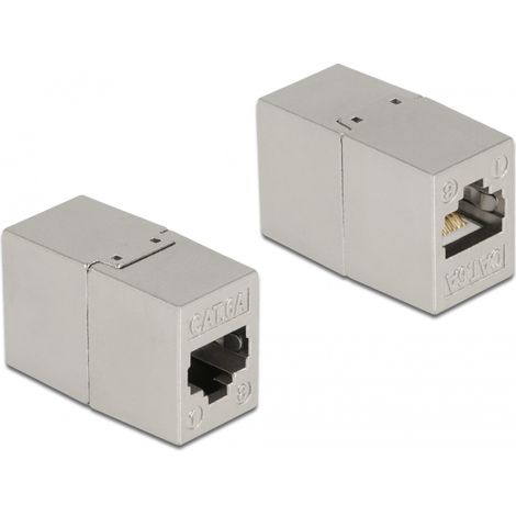 Delock Adaptador RJ45 hembra a RJ45 hembra Cat.6A metal