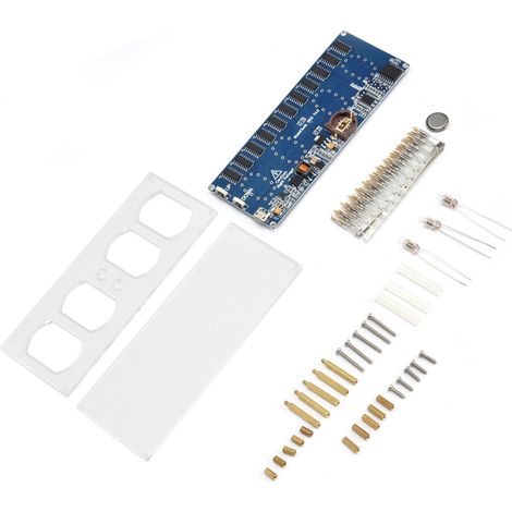 Kits d'horloges électroniques avec circuits imprimés pour tubes numériques, kits d'horloges à tubes Nixie avec circuits imprimés pour LED (1/5)