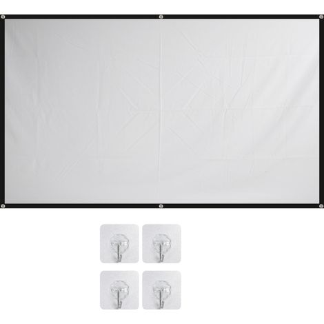 Tragbare 60-Zoll-HD-Projektionsleinwand – Einfacher Aufbau, hohe Pixeldichte im 16:9-Format für Heimkino, Outdoor und Camping