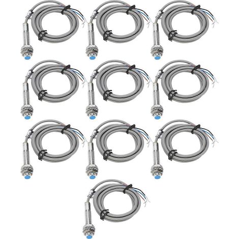 10 Stück Metall-Induktionsschalter M8 Näherungsgrenzwertsensor NPN 3-Draht, normalerweise offen LJ8A3-1-Z/BX (1/4)
