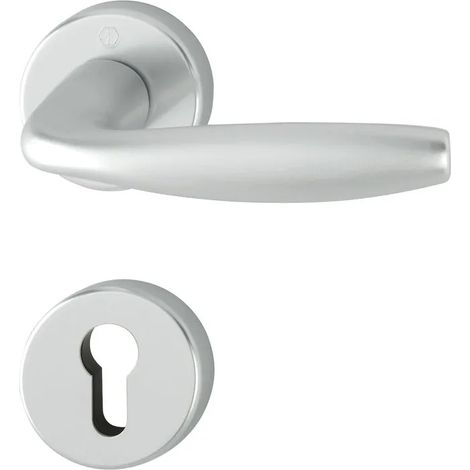 Poignée de porte hoppe new york aluminium non verrouillable 38 mm