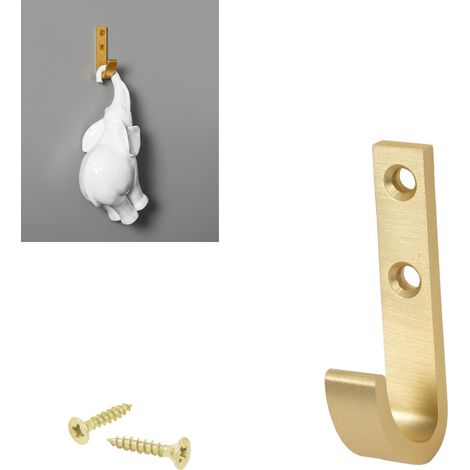 Kleiderbügel, Möbelhaken, einzeln, goldfarben, robust, Loft, glamourös (1/5)