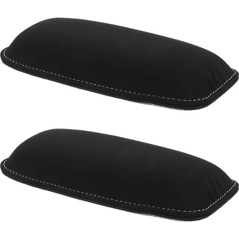 Lot de 2 coussins de genoux pour voiture : coussins en mousse à mémoire de forme pour portières, accoudoirs, repose-jambes et coudes - tapis de cuisse confortable pour console centrale (7,07 x 3,14 x (1/4)