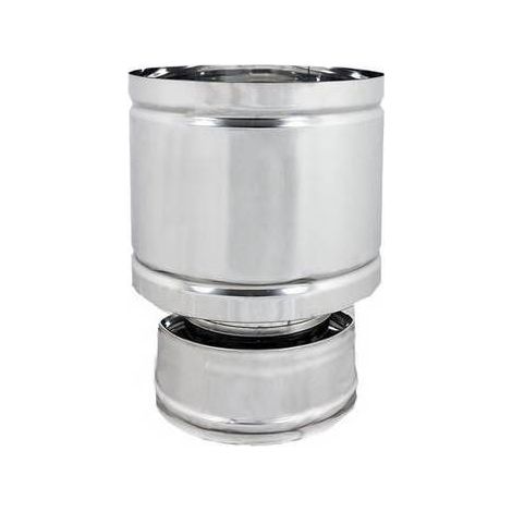 TERMINALE ANTIVENTO A BOTTE ACCIAIO INOX Misura: Diam. 250x300