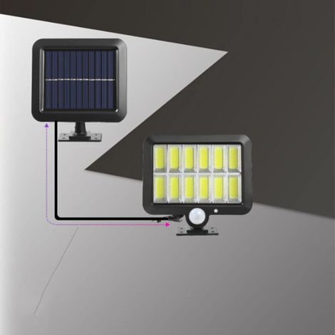 Lampe Solaire d'extérieur à 56 LED, Lumière de Mouvement Solaire Extérieure à LED 3 Modes de Montage Mural Haute luminosité pour Porche de Garage (1/5)
