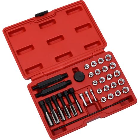 33-tlg. Glühkerzengewinde-Reparatur-Werkzeugsatz M8 M10 M12