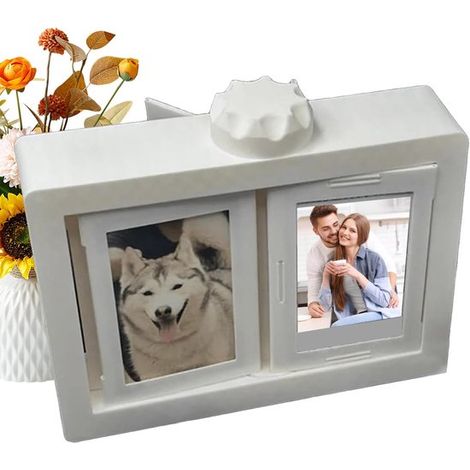 Cornice portafoto girevole  Espositore girevole a 360 gradi con manovella – Adatta per 12 carte/foto – Decorazione da tavolo per casa, camera da letto e soggiorno – Ottima idea regalo per coppie o per (1/2)