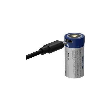 Batteria USB ricaricabile agli ioni di litio 16340 da 3,6 V 850 mAh RCR123A (1/2)