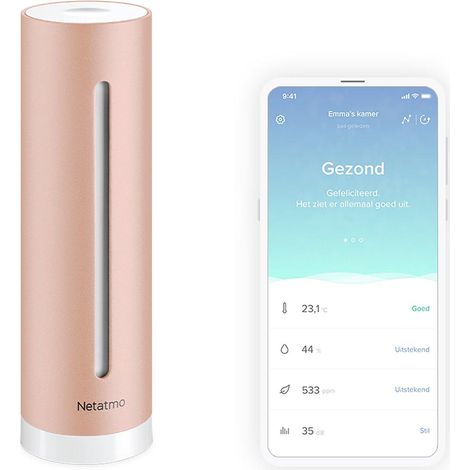 Capteur de qualité de l'air interrupteur intelligent et connecté Netatmo
