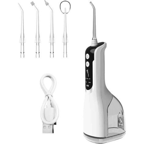 Irrigateur dentaire électrique portable - Fil dentaire aqueux - Nettoyage calculs et blanchiment maison
