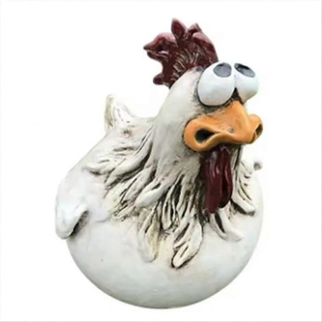 Décoration de poulailler - Statues en résine - Sculptures de poules pour jardin, ferme ou cour - Artisanat - Décoration de maison - Idéal pour une pendaison de crémaillère (1/5)