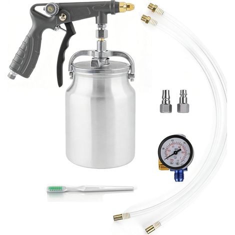Pistolet de pulvérisation de protection de dessous de caisse avec ventouse et tuyau de pulvérisation droit à 360 ° pour revêtement de surface de chargement (1/5)