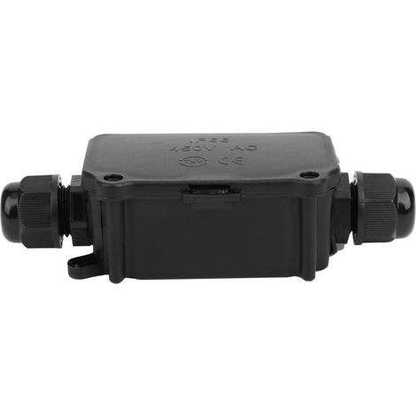 IP66 wasserdichte Anschlussdose, 2-Wege-Verteilerkabelanschlussgehäuse, schwarz, staubdicht (1/5)