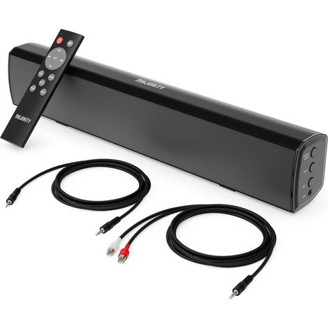 Barre de Son TV Bluetooth Enceinte TV Home Cinema 2.0 Barres de Son avec Entrée Optique, RCA, USB, MP3 et AUX Réglages Personnalisés de L'égaliseur et Télécommande (1/5)